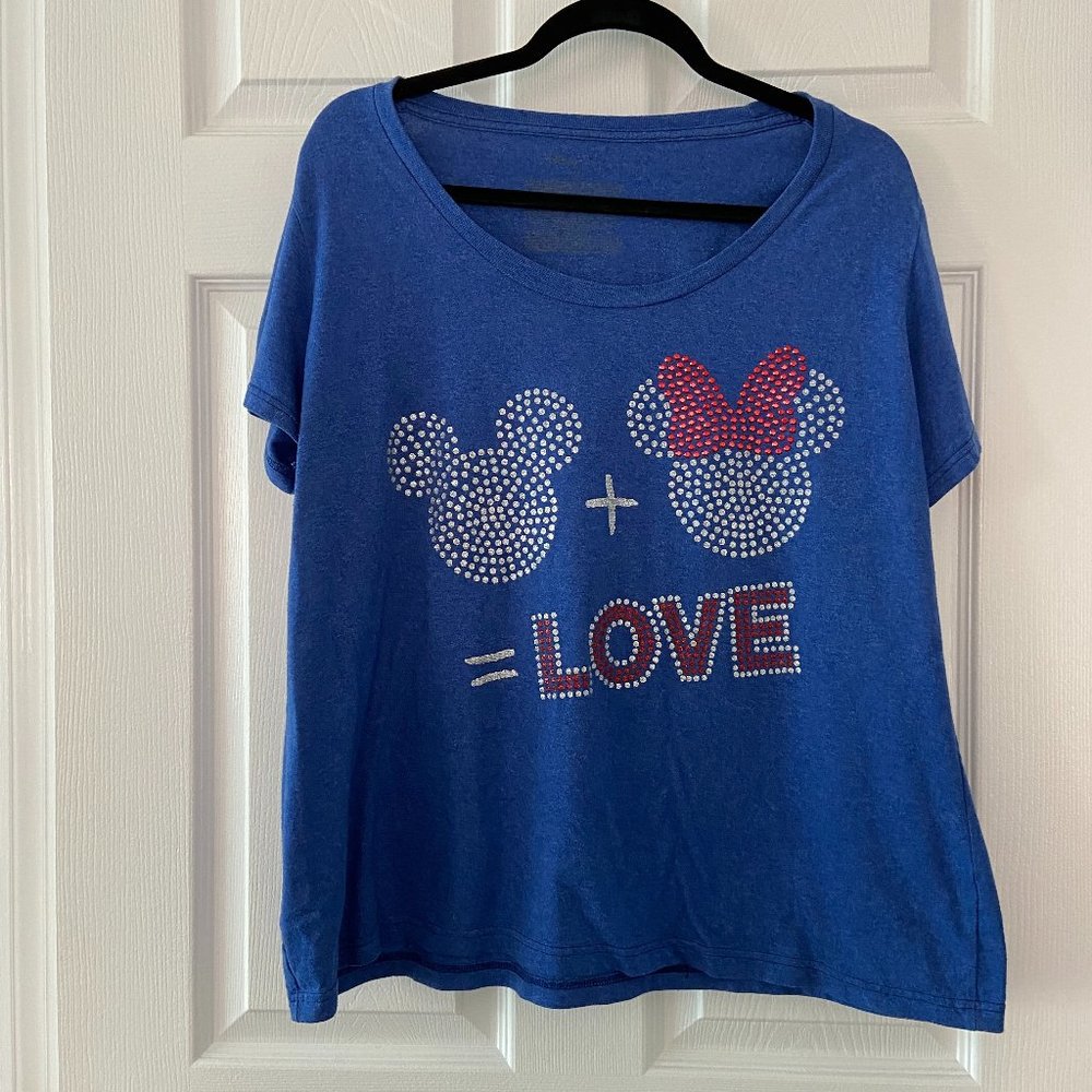 3/$20 Disney Mickey + Minnie= Love Shirt size 2XL